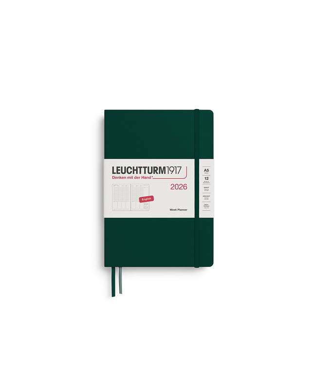 Agenda 2026 Mediana Sem Vista Vertical 12M - Forest Green