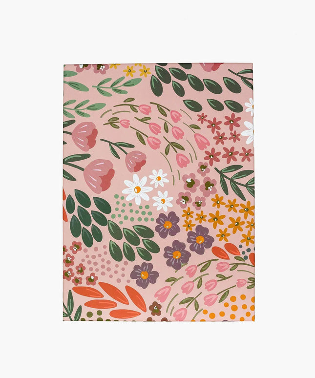Caja Regalo Cartón Grande - Flores Rosa