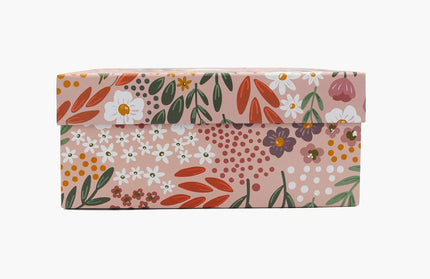 Caja Regalo Cartón Grande - Flores Rosa