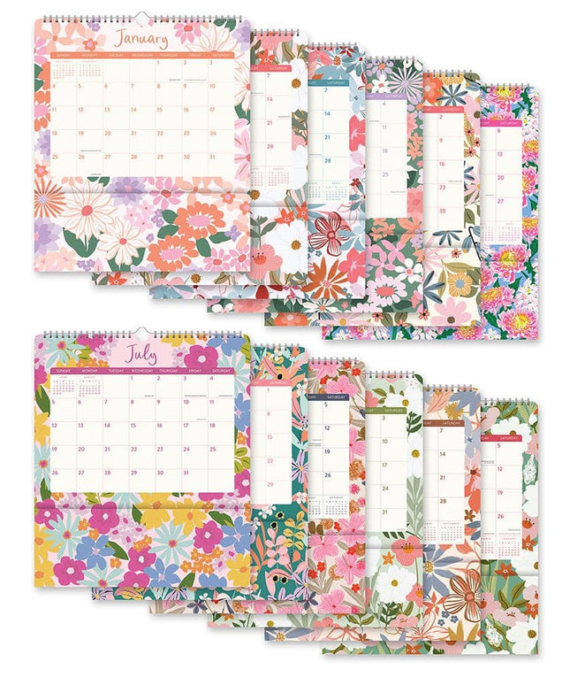 Calendario 2026 12M Con Bolsillos - Secret Garden