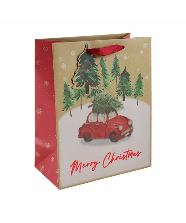 Bolsa Regalo Grande Navidad - Auto Navideño
