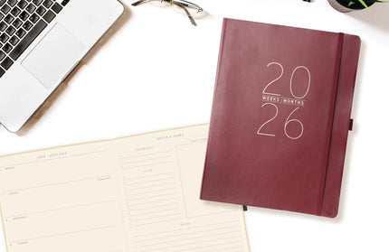 Agenda 2026 18M Semanal A4 Apollo - Rojo