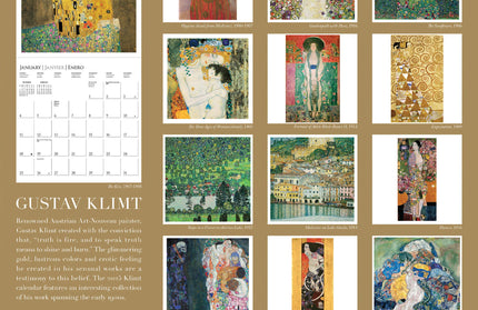 Calendario 2026 Pared 12M - Klimt