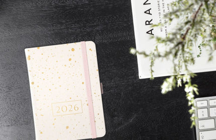 Agenda 2026 Chica 12M Sem Vista - Gold Spray