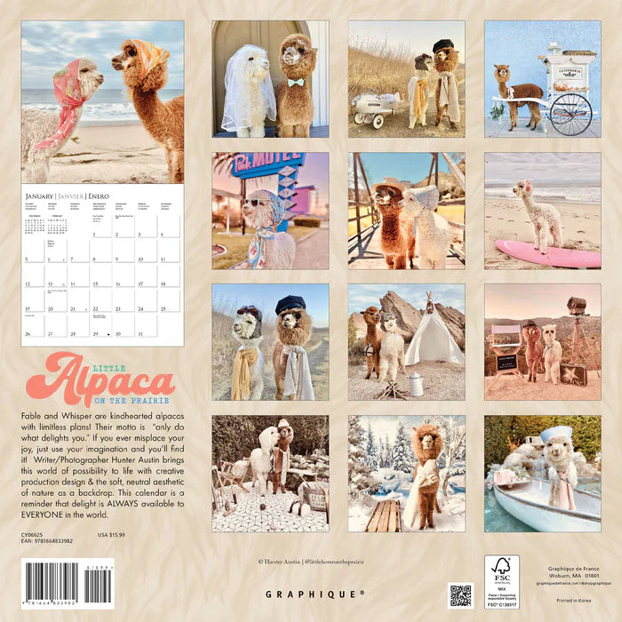 Calendario 2025 Pared 12M - Little Alpaca on the Prairie