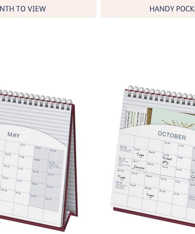 Calendario 2026 Escritorio 12M - Azul Spray