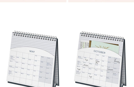 Calendario 2026 Escritorio 12M - Rosa Ribbon