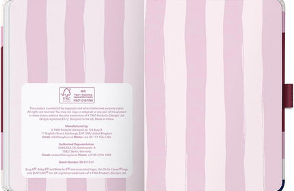 Agenda 2026 Chica 12M Sem Vista - Floral Borgoñas