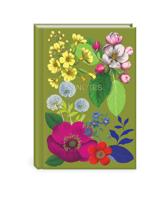 Libreta Tapa Dura - Floral Vintage Foil Dorado