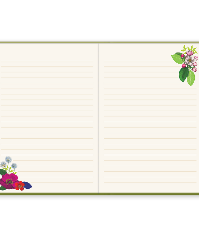 Libreta Tapa Dura - Floral Vintage Foil Dorado
