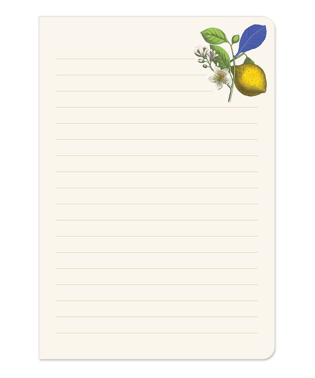 Libreta Tapa Blanda - Frutas Florales Vintage