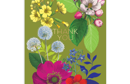 Tarjetas en Caja - Gracias Floral Vintage Relieve