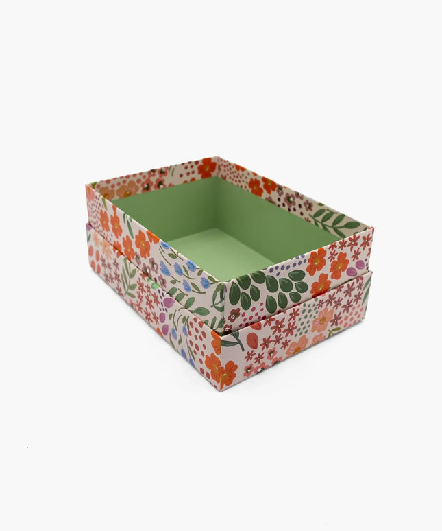 Caja Regalo Cartón Mediana - Floral