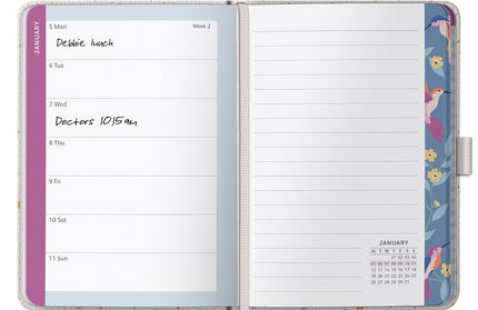 Agenda 2026 Chica 12M Sem Vista - Gold Spray