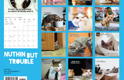 Calendario 2026 Pared Mini 12M - Nuthnig But Trouble
