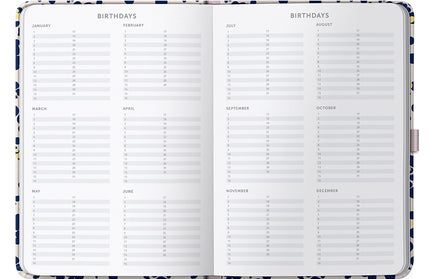Agenda 2026 Mediana 12M Sem Vista - Azul Spatter