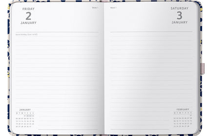 Agenda 2026 Mediana 12M Sem Vista - Azul Spatter