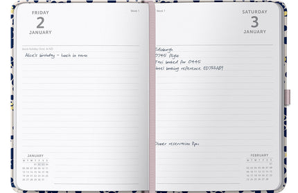 Agenda 2026 Mediana 12M Sem Vista - Azul Spatter