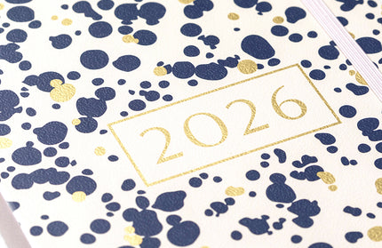 Agenda 2026 Mediana 12M Sem Vista - Azul Spatter