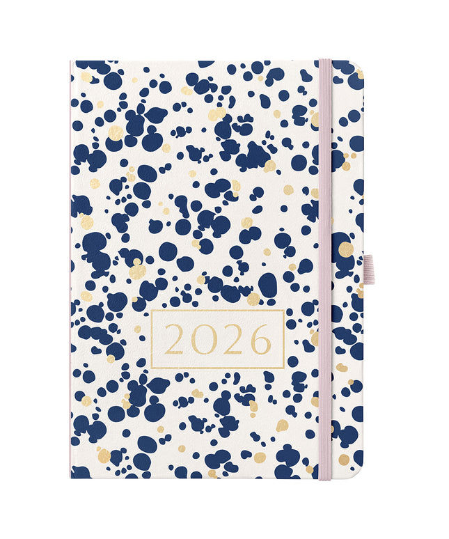 Agenda 2026 Mediana 12M Sem Vista - Azul Spatter