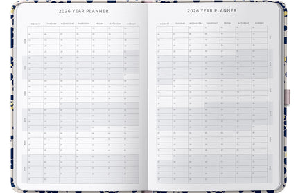 Agenda 2026 Mediana 12M Sem Vista - Azul Spatter