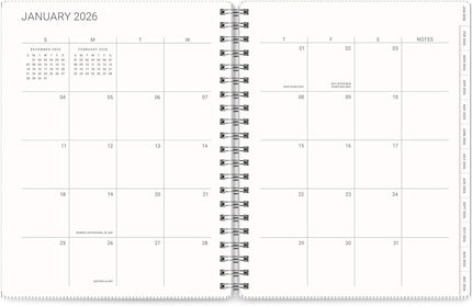 Agenda 2026 Anillada Sem Vista 17M - Negro Baxter