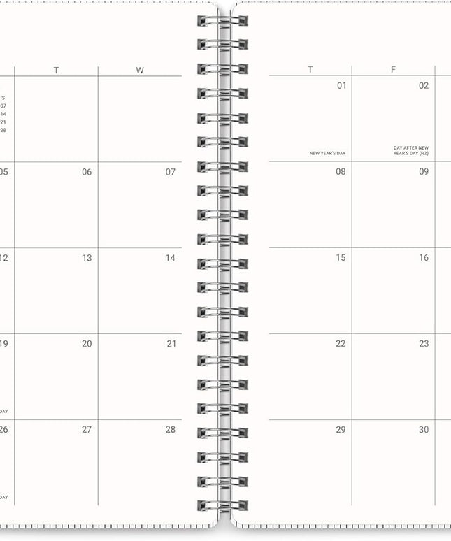 Agenda 2026 Anillada Sem Vista 17M - Negro Baxter