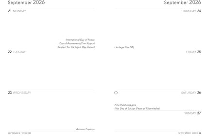 Agenda 2026 12M Bolsillo Sem Vista - Puente sobre nenúfares