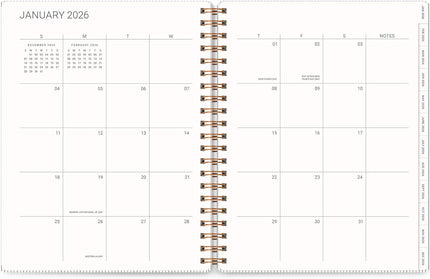 Agenda 2026 Anillada Sem Vista 17M - Azul Baxter