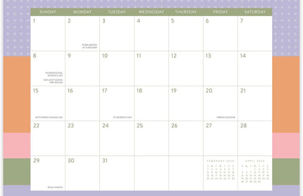 Calendario 2026 Magnético 17M - Color Block