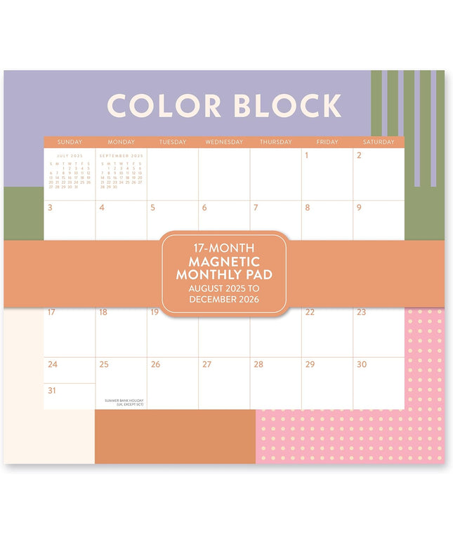 Calendario 2026 Magnético 17M - Color Block