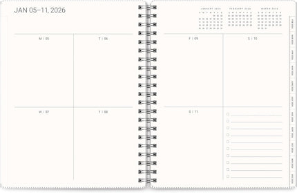 Agenda 2026 Anillada Sem Vista 17M - Negro Baxter