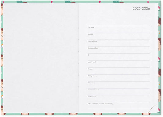 Agenda 2026 Mediana Día por Pág 16 M - Erizos