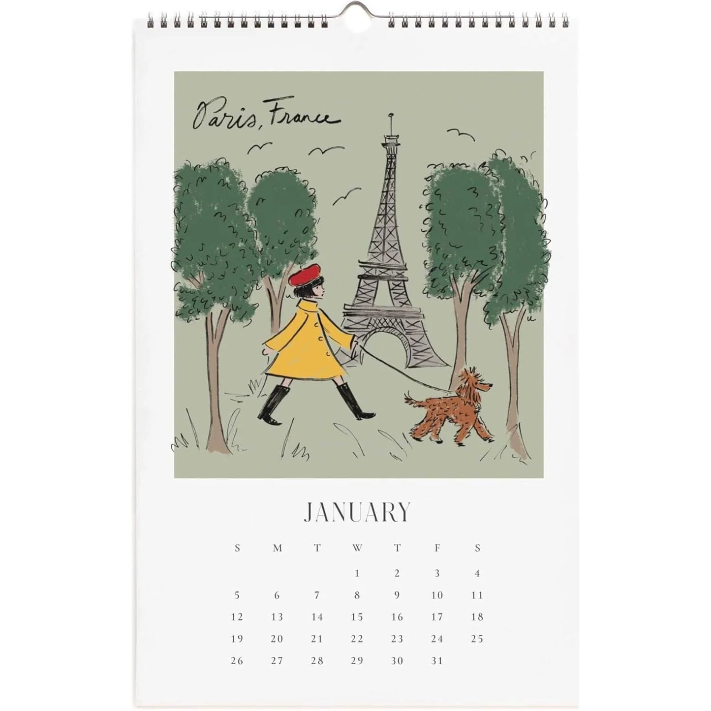 Calendario Pared 2025 12M - Travel Sketchbook