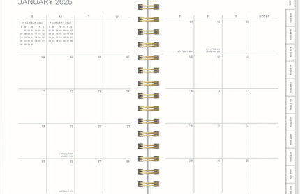 Agenda 2026 Anillada Sem Vista 17M - Azul Agatha