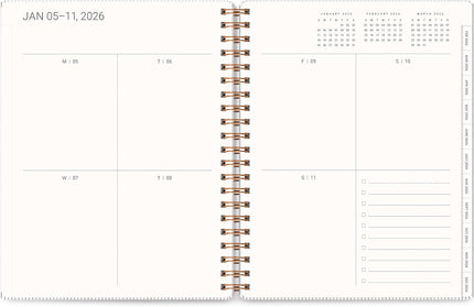 Agenda 2026 Anillada Sem Vista 17M - Azul Baxter