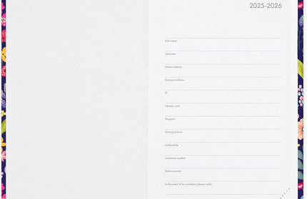 Agenda 2026 Mediana Día por Pág 16 M - Flowers