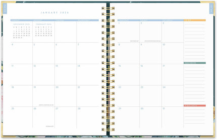 Agenda 2026 Anillada XL Sem Vista 17M - Bella Flora