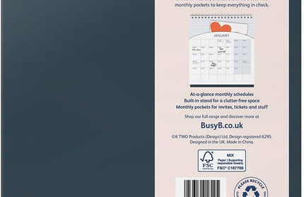 Calendario 2026 Escritorio 12M - Rosa Ribbon