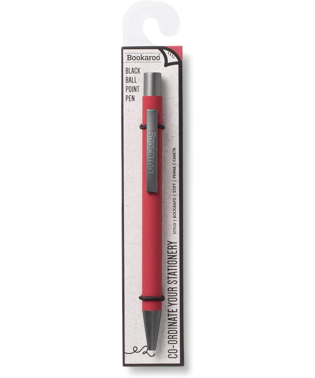 Bolígrafo Tinta Negra - Dark Red