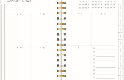 Agenda 2026 Anillada Sem Vista 17M - Verde Agatha
