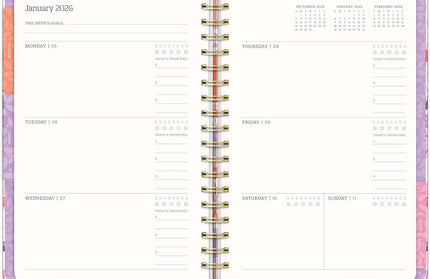 Agenda 2026 Sem Vista TriTab 17M - Secret Garden