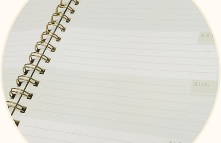 Agenda Semanal Sin Fechas - Floral Vintage Foil Dorado