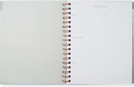 Agenda sin Fecha Mensual - Utility Gris