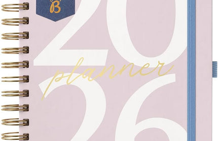 Agenda 2026 Mediana 12M Sem Vista - Rosa Graphic