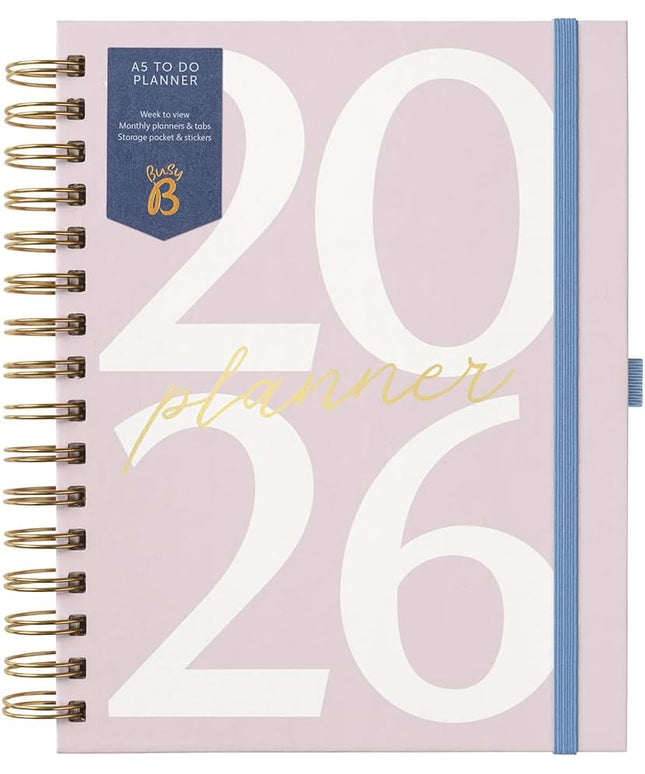 Agenda 2026 Mediana 12M Sem Vista - Rosa Graphic