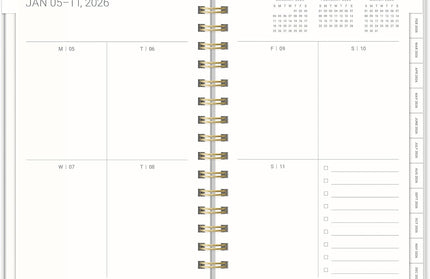 Agenda 2026 Anillada Sem Vista 17M - Azul Agatha