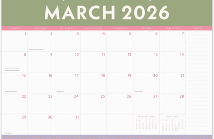 Calendario 2026 Escritorio 17M - Color Block