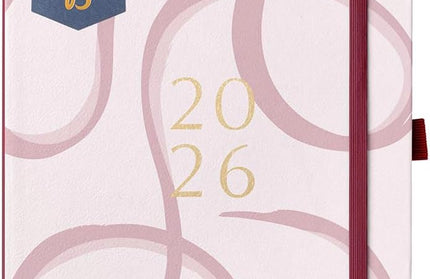 Agenda 2026 Mediana 12M Sem Vista - Rosa Ribbon