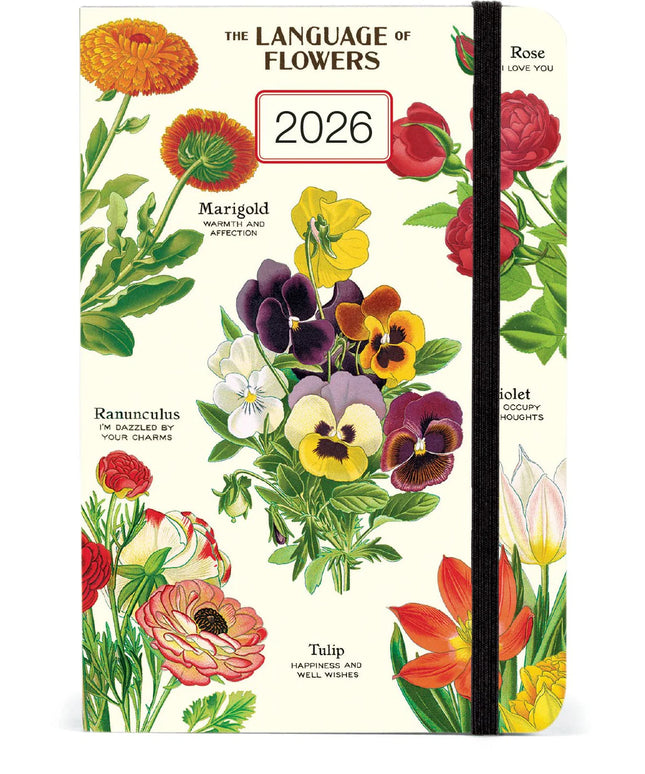 Agenda 2026 Sem Vista 12M - Language of Flowers